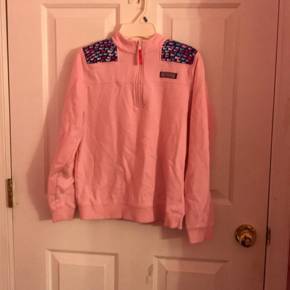 Girls pink vineyard vines shep shirt